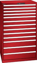 Schubladenschrank 13 Schubladen 870x725x1450 RAL 3003 Lista 45x36E 78.714.070