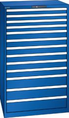 Schubladenschrank 13 Schubladen 870x725x1450 RAL 5005 Lista 45x36E 78.715.100