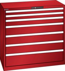 Schubladenschrank 7 Schubladen 1023x572x1000 RAL 3003 Lista 54x27E 78.759.070