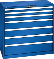 Schubladenschrank 7 Schubladen 1023x572x1000 RAL 5005 Lista 54x27E 78.760.100