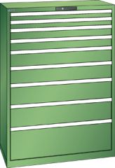 Schubladenschrank 9 Schubladen 1023x572x1450 RAL 6011 Lista 54x27E 78.769.030