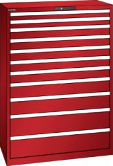 Schubladenschrank 11 Schubladen 1023x572x1450 RAL 3003 Lista 54x27E 78.777.070