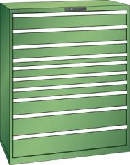 Schubladenschrank 10 Schubladen 1193x725x1450 RAL 6011 Lista 64x36E 78.838.030