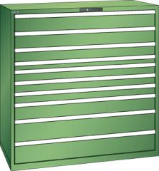 Schubladenschrank 10 Schubladen 1431x725x1450 RAL 6011 Lista 78x36E 78.868.030