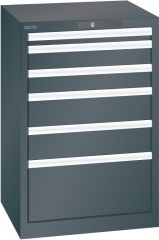 Schubladenschrank 6 Schubl. 564x572x850 NCS S 9000-N Lista 27x27E 78.953.060