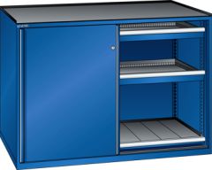 Schubladenschrank Schiebetren 1430x627x1020 RAL 5005 Lista 36x27E 79.427.100