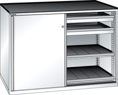 Schubladenschrank Schiebetren 1430x627x1020 RAL 9010 Lista 36x27E 79.433.110