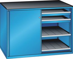 Schubladenschrank Schiebetren 1430x780x1020 RAL 5012 Lista 36x36E 79.479.010