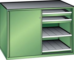 Schubladenschrank Schiebetren 1430x780x1020 RAL 6011 Lista 36x36E 79.479.030