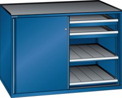 Schubladenschrank Schiebetren 1430x780x1020 RAL 5010 Lista 36x36E 79.479.090