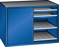 Schubladenschrank Schiebetren 1430x780x1020 RAL 5005 Lista 36x36E 79.478.100