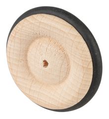 Holzrad A50.040, Produkttyp: Rder, Material/Art des Radkrpers: Holz, Material der Laufflche: Gummi schwarz, Lager: Gleitlager,  Rad:  43 mm