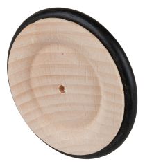 Holzrad A50.070, Produkttyp: Rder, Material/Art des Radkrpers: Holz, Material der Laufflche: Gummi schwarz, Lager: Gleitlager,  Rad:  73 mm