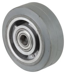 Gummirad B83.100, Produkttyp: Rder, Material/Art des Radkrpers: Aluminium, Material der Laufflche: Elastikgummi grau, Lager: Kugellager,  Rad:  100 mm, Tragkraft: 150 kg