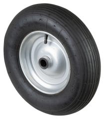 Luftrad C90.402, Produkttyp: R�der, Material/Art des Radk�rpers: Stahlfelge verzinkt/lackiert, Material der Lauffl�che: Gummi schwarz, Lagenanzahl Ply: 2, Lager: Rollenlager, � Rad:  400 mm, Tragkraft: 200 kg