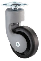 Kunststoff-Lenkrolle F314.075, Produkttyp: Lenkrollen,  Rad:  75 mm, Tragkraft: 50 kg, Befestigung: Anschraubplatte,  Schraubloch: 6 mm