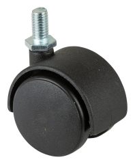 Kunststoff Doppelrolle F75.040.G08, Produkttyp: Lenkrollen,  Rad:  40 mm, Tragkraft: 30 kg, Befestigung: Gewindestift