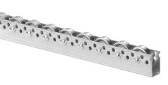 Rollenschienen mit Normalrllchen aus Stahl verzinkt Durchmesser 48 mm 423.004, Teilung: 0 mm