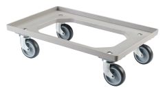 Transportroller grau T.-ROLLER.1G,  Rad: 100 mm , Tragkraft: 250 kg , Bauhhe: 113 mm, Radausfhrung: Thermoplastisches Rad, Plattengre: 612x417 mm