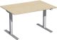 Elektro-Hubtisch hhenverstellbar, 1200x800x650-1250, Ahorn/Silber