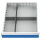 Schubladeneinteilung R 18-24 mit Metalleinteilung für Front 150 mm
