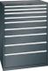 Schubladenschrank 9 Schubladen 1023x725x1450 NCS S 9000-N Lista 54x36E 78.191.060