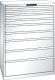 Schubladenschrank 9 Schubladen 1023x725x1450 RAL 9010 Lista 54x36E 12.550.110