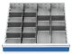 Schubladeneinteilung R 24-24 mit Metalleinteilung fr Front 100 mm