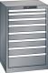 Schubladenschrank 8 Schubladen 564x572x850 NCS S 4502-B Lista 27x27E 14.250.080