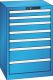 Schubladenschrank 7 Schubladen 564x572x850 RAL 5012 Lista 27x27E 78.108.010