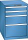 Schubladenschrank 4 Schubladen 564x725x800 RAL 5019 Lista 27x36E 14.371.040