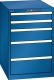 Schubladenschrank 5 Schubladen 564x725x850 RAL 5010 Lista 27x36E 14.399.090