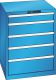 Schubladenschrank 5 Schubladen 717x725x850 RAL 5012 Lista 36x36E 14.504.010