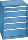 Schubladenschrank 5 Schubladen 717x725x850 RAL 5019 Lista 36x36E 14.410.040