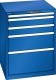 Schubladenschrank 5 Schubladen 717x725x850 RAL 5005 Lista 36x36E 78.163.100