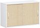 Schiebetrenschrank Oberboden 25 mm, mit Standfen, abschliebar, 1200x425x798, Ahorn/Wei