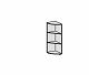 Eckabschlussregal mit Standfen, 400x400x1104, Ahorn