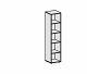 Regal mit Standfen, 400x400x1808, Wei