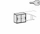 Anstell-Schiebetrenschrank Oberboden 25 mm, mit Stellfen, abschliebar, 800x425x720, Buche/Wei