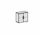 Flgeltrenschrank mit Standfen, inkl. Trdmpfer, nicht abschliebar, 800x420x752, Ahorn/Wei