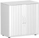 Querrollladenschrank Oberboden 25 mm, mit Standfen, abschliebar, 800x425x798, Silber/Lichtgrau
