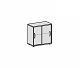 Schiebetrenschrank, mit Standfen, nicht abschliebar, 800x400x752, Buche/Wei