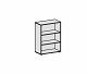 Regal mit Standfen, 800x400x1104, Buche