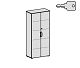 Flgeltrenschrank mit Standfen, inkl. Trdmpfer, abschliebar, 800x420x1808, Ahorn/Ahorn