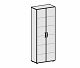 Flgeltrenschrank mit Standfen, inkl. Trdmpfer, nicht abschliebar, 800x420x2160, Wei/Wei