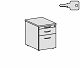 Rollcontainer Hngeregistratur und 1 Kunststoff-Schubfach, mit Utensilienschubfach, Metall-Rollschubfhrung, Zentralverriegelung, verdeckte Doppel-Lenkrollen, 438x600x565, Buche/Buche