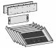 Container-Einrichtungs-Set fr Metall-Schubfcher bestehend aus: 2 Stck Querausfachungen, 1 Stck Lngsausfachung, 6 Stck Schrgablagen, Schwarz