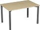 Konferenztisch Rundfu feste Hhe, 1200x800x720, Ahorn/Anthrazit