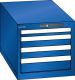Schubladenschrank 4 Schubladen 411x725x383 RAL 5005 Lista 18x36E 78.441.100
