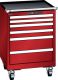 Schubladenschrank 6 Schubladen 564x572x840 RAL 3003 Lista 27x27E 78.494.070